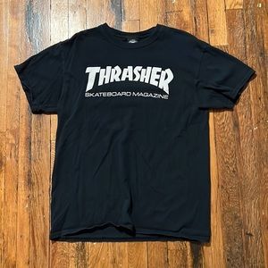 Thrasher Logo T-shirt - (Black, Medium)
